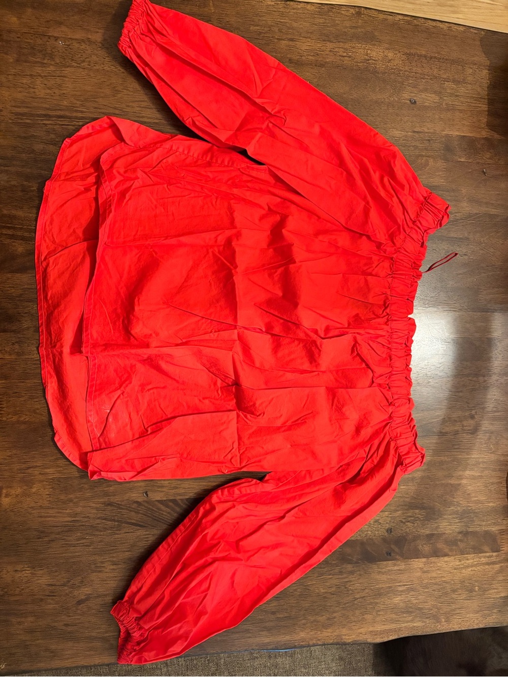 J. Crew Bright Red Off-Shoulder Top